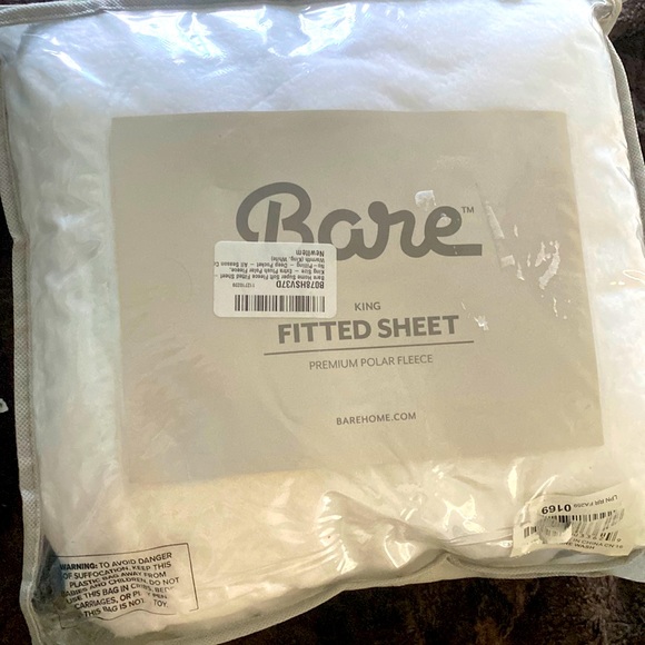 bare home Bedding Bare Home Premium Polar Fleece King Fitted Sheet